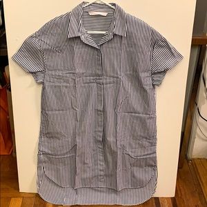 Zara Striped Long Button Down